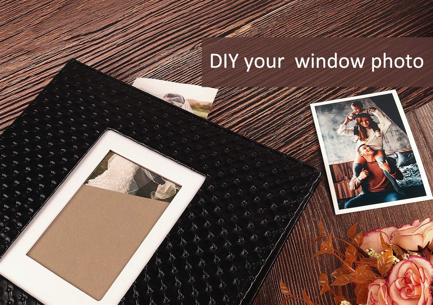 Recutms 60 Diy Photo Albums With Sticky Pages Button Grain Leather Cover 4x6 5x7 8x10 Photos Of Any Size Wedding Photo Album Scrapbook Photo Album Black Photo Albums Home Kitchen Porttms Com