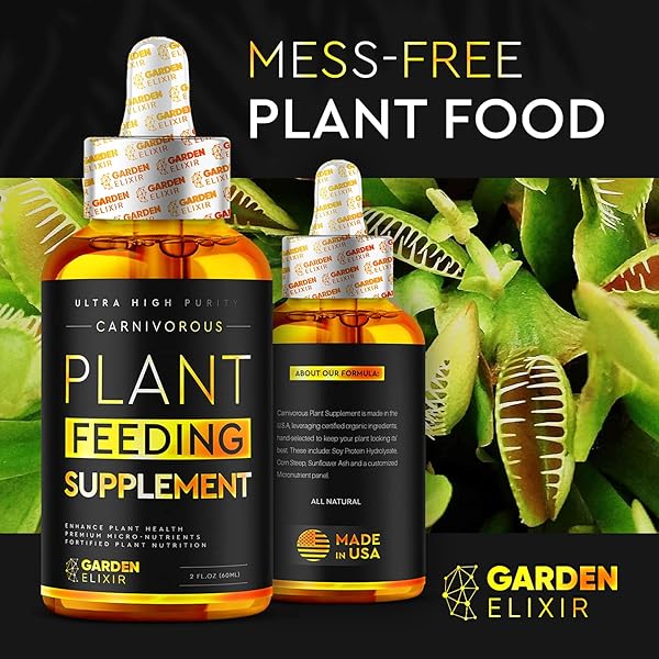 VENUS FLY TRAP FOOD – CARNIVOROUS PLANT FOOD, TERRARIUM PLANTS – VENUS FLYTRAP, PITCHER PLANT, SUNDEW – INDOOR PLANT FOOD PREMIUM VFT FEEDING SUPPLEMENT 2OZ – MADE IN USA