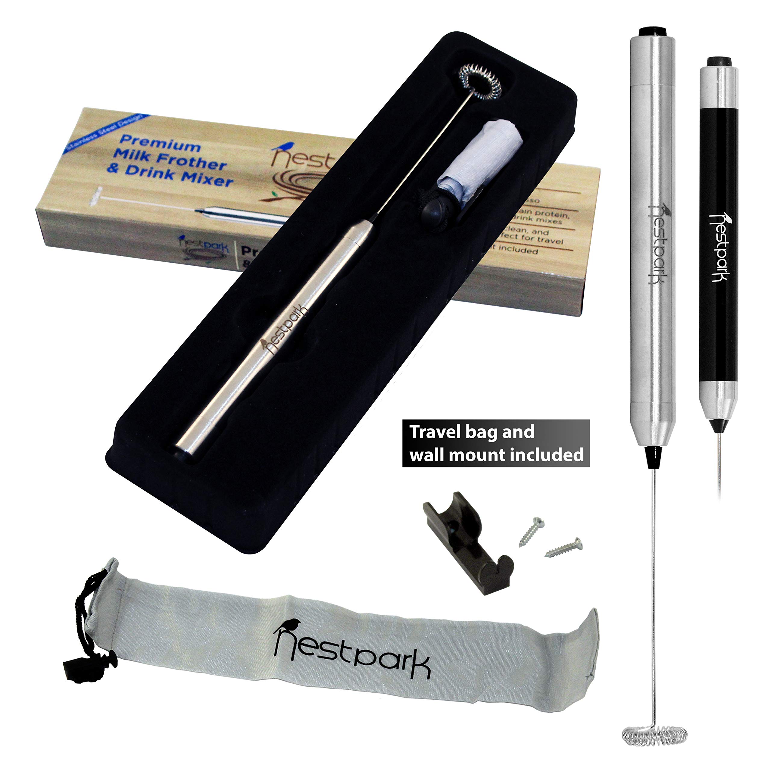 Nestpark Portable Drink Mixer And Milk Frother Wand Small HandHeld