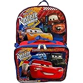 Ruz Group Kid's Licensed 16 Inch Backpack With Removable Lunch Box Set (Cars)