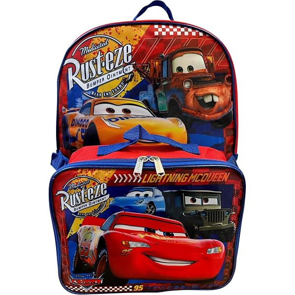 Amazon.com | Disney Cars Lightning McQueen Backpack 3D Tire Pocket Travel School  Backpack | Kids' Backpacks