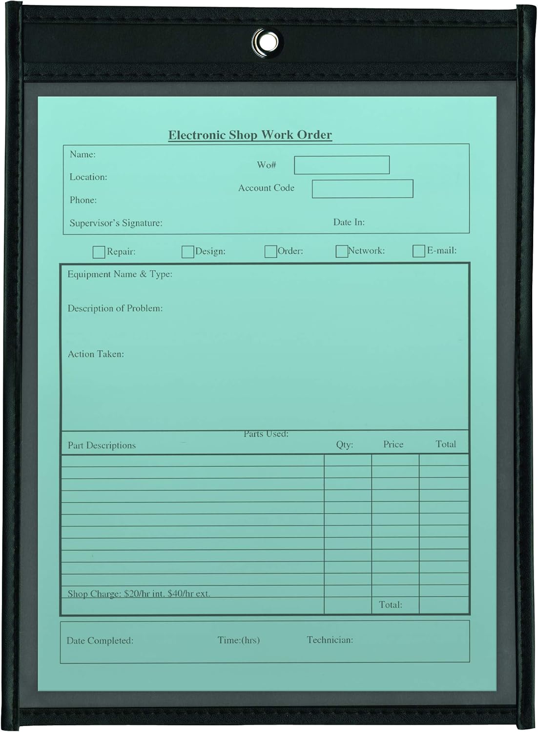 ADVANTUS Job Ticket Holders, 9 x 12 Inches, Clear Cover