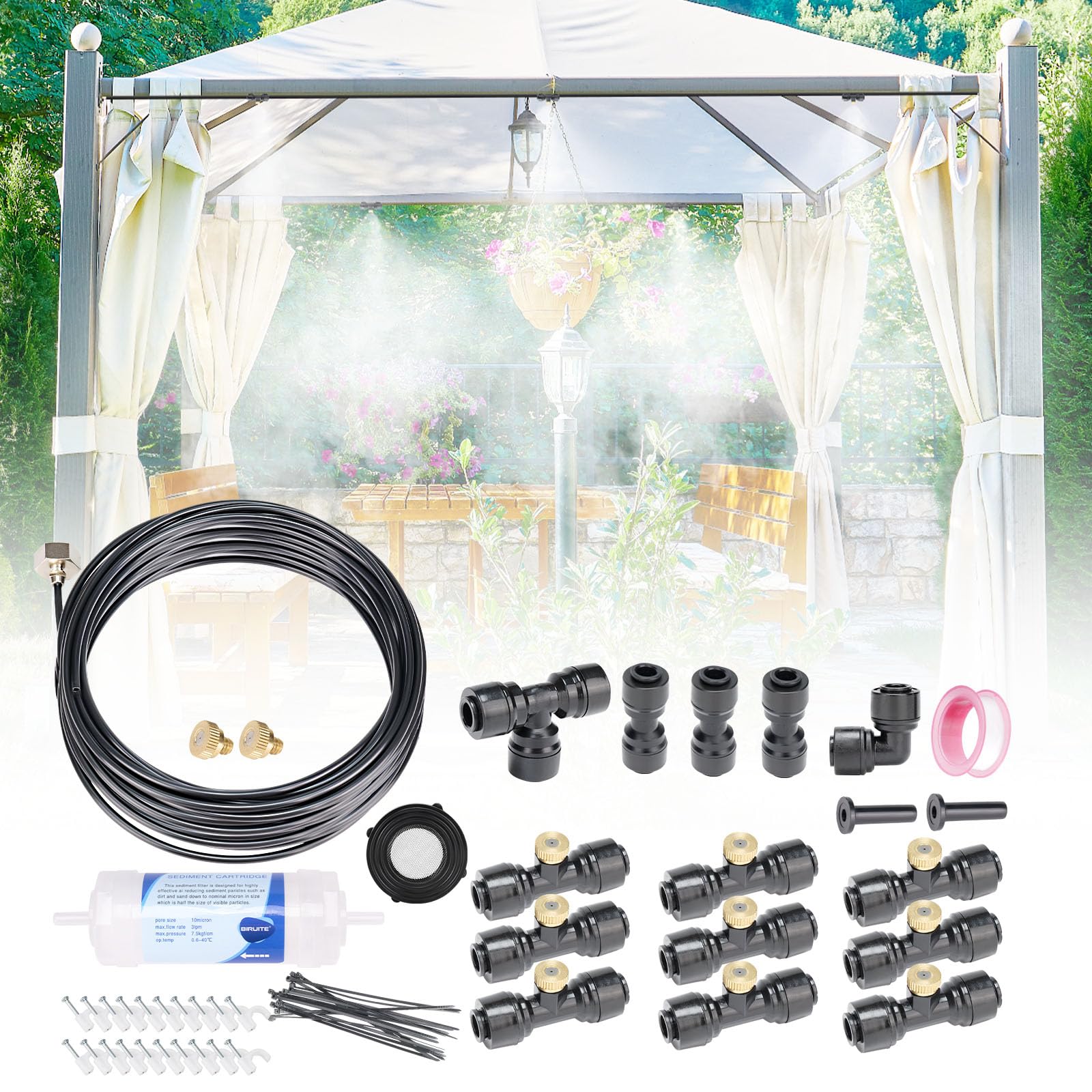 Mua Misters for Outside Patio, Misting System 26FT Misting Line+ 9