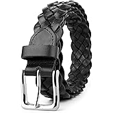 F&L CLASSIC Leather Braided Belts for Men - Mens Casual Woven Leather Belt for Dress Pants
