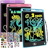 Electight 3 Packs LCD Writing Tablet for Kids 8.5 Inch, Eye-Friendly Drawing Board Set with Lock Screen, 3 Stylus Pens & Eraser Button, Reusable Doodle Pad for Ages 3-8, Travel, Home, School