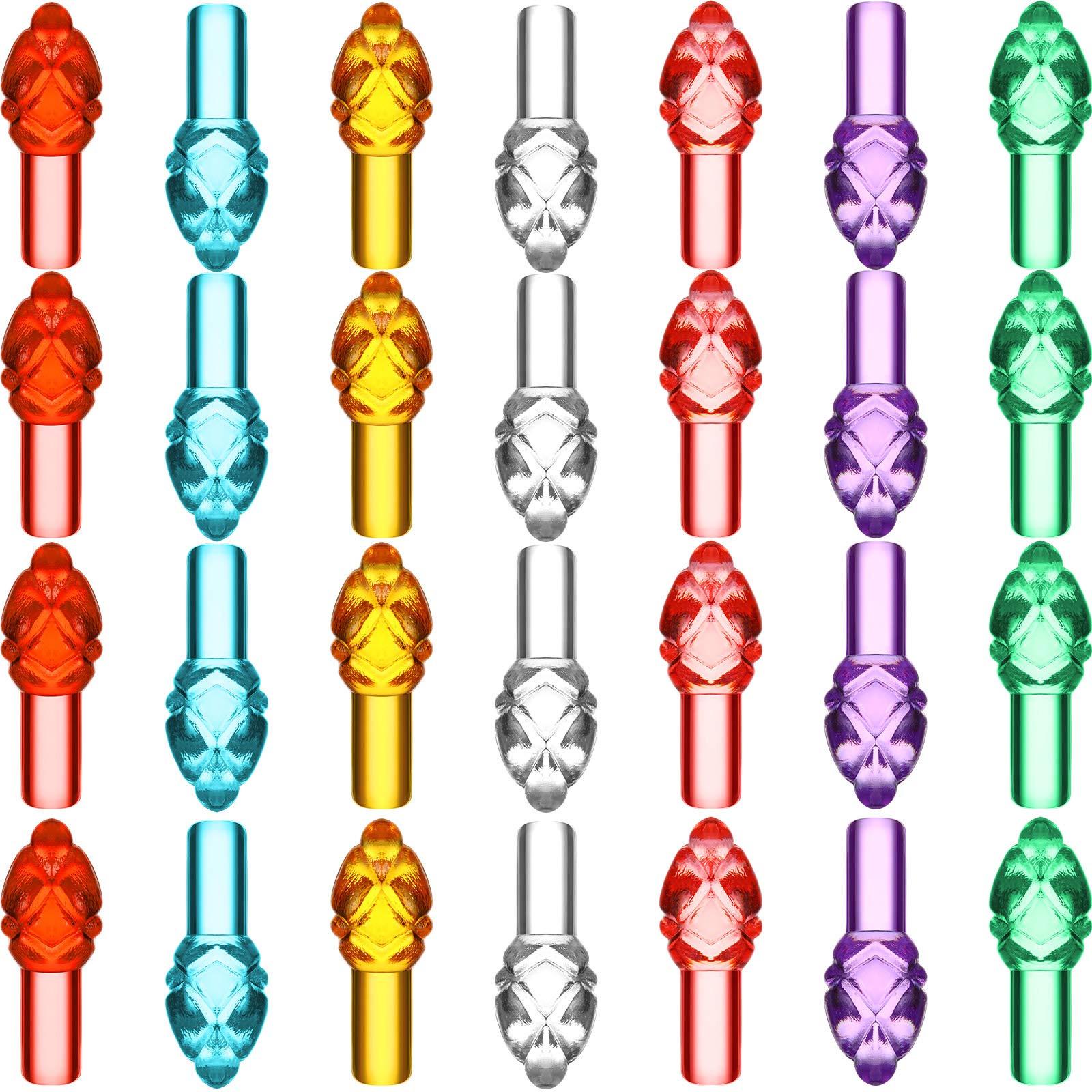 Photo 1 of 288 Pieces Ceramic Christmas Tree Replacement Light Bulbs Twist Plastic Christmas Small Bulbs Assorted Colors Light up Star Topper for Ceramic Xmas Tree Decoration