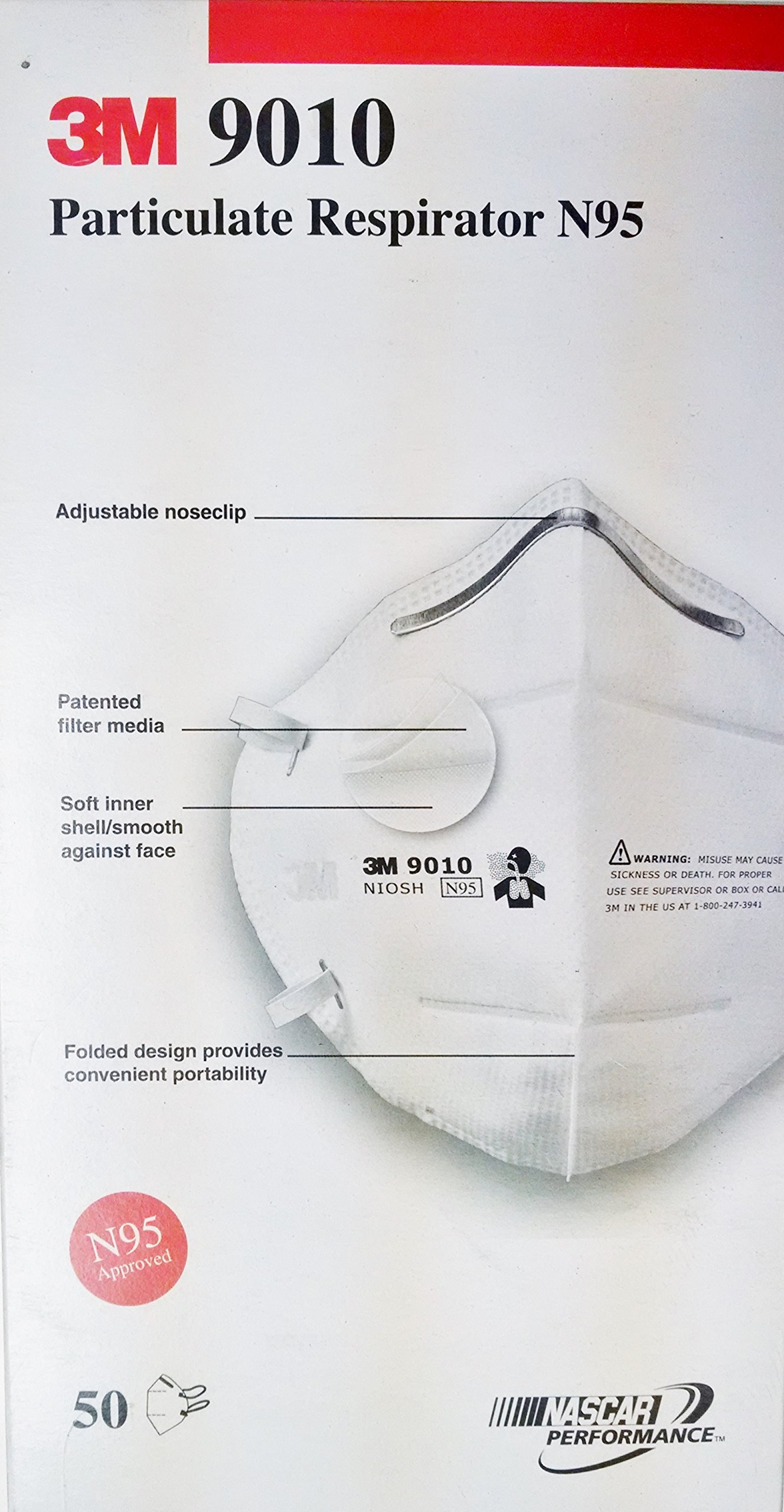 Individually Sealed Masks 3M 9010 N95 Mask – Box Of 50