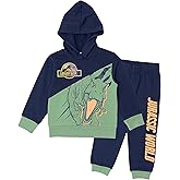 Jurassic World Boys’ Hoodie and Jogger Pants Set with Lenticular Dino Patch, 2-Piece Outfit