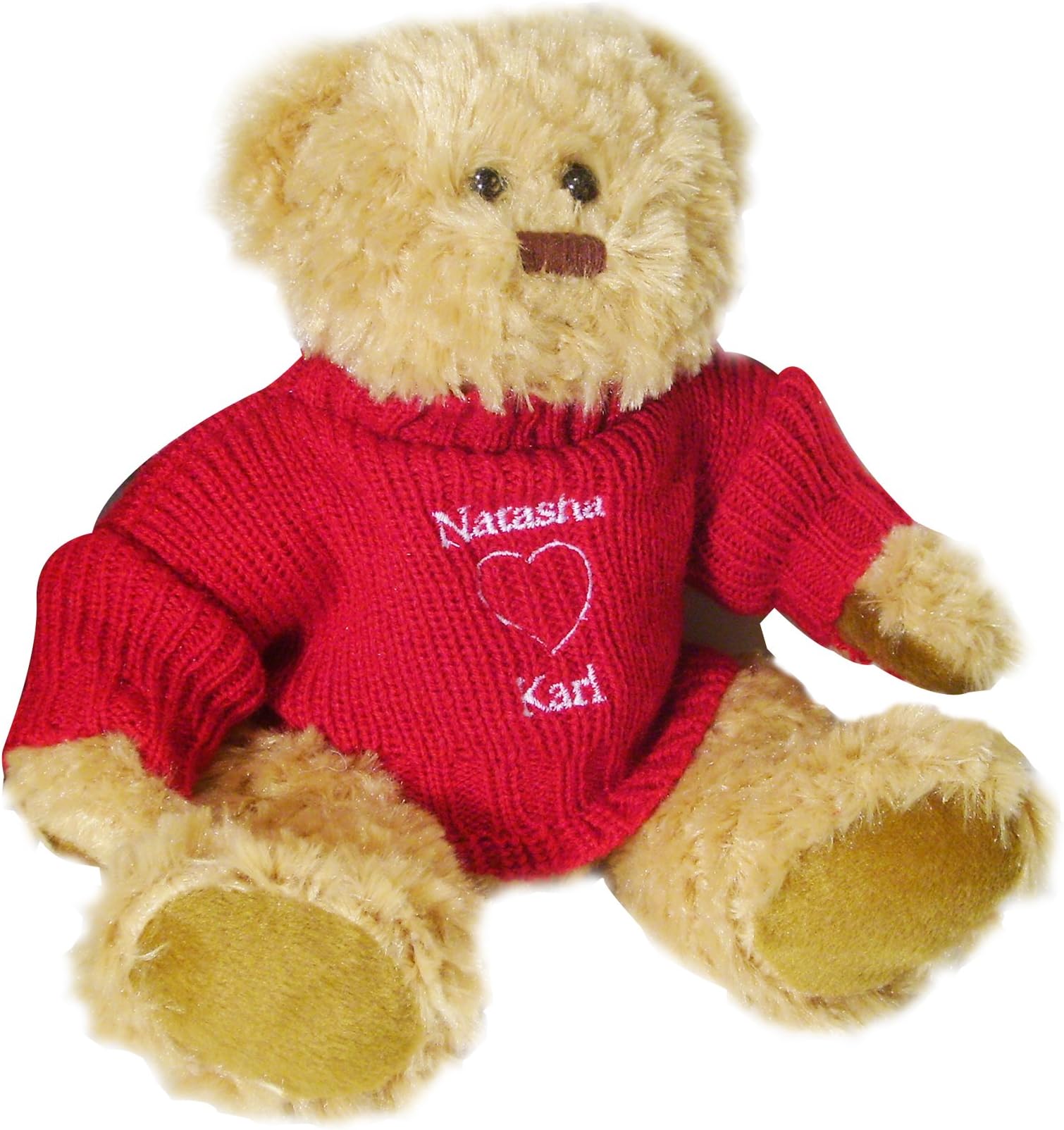 Personalised Love Heart Jumper Fluffy Message Bear Great Gift For Boyfriend Girlfriend Wedding Christmas Anniversary Valentines Day by Gifts for Men