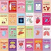 ceiba tree 24Pcs Funny Nurses Valentines Day Cards Medical Happy Valentine's Day Greeting Cards for Doctors Coworker Medical Staff