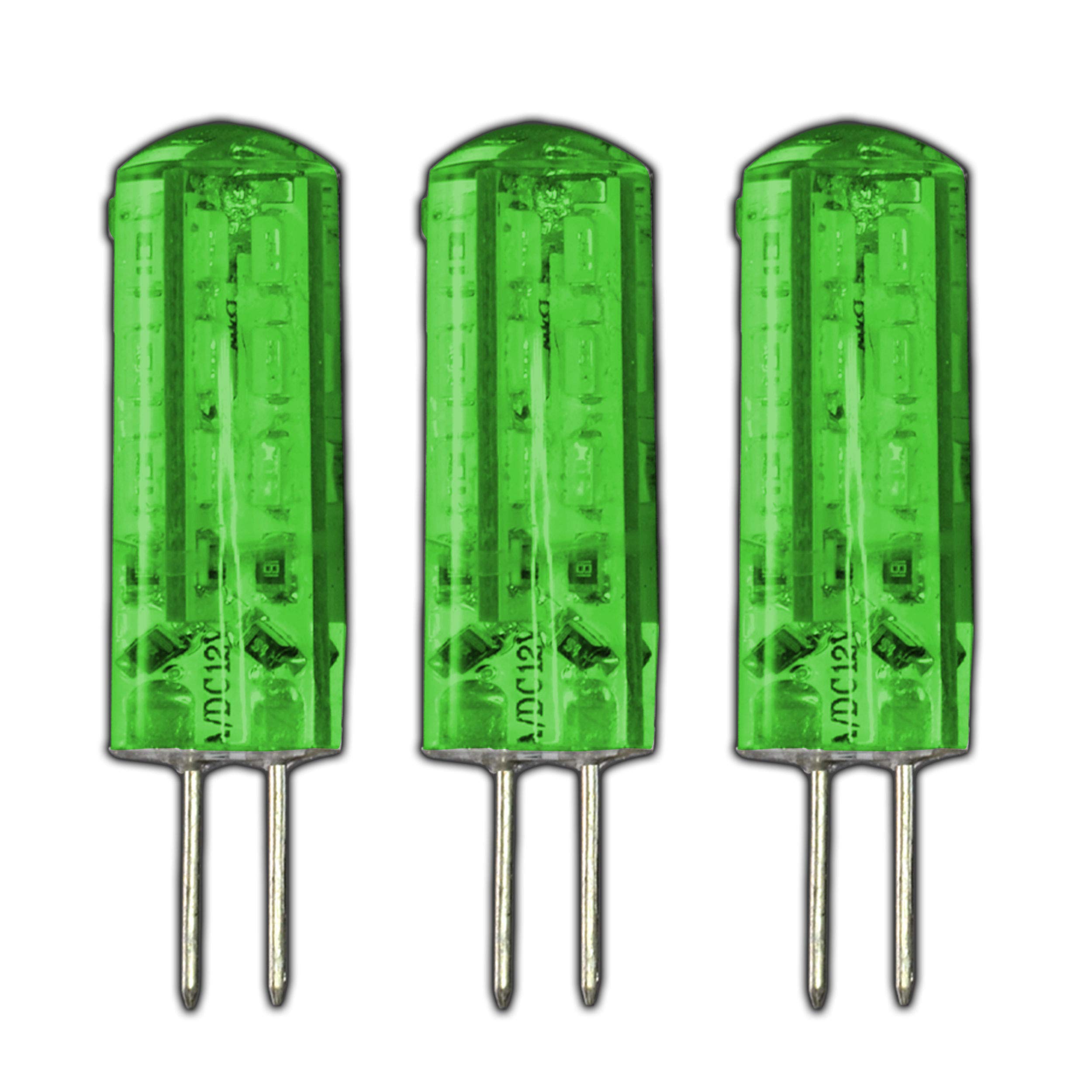 PB-Versand 3x G4 LED 1.5 Watt Dimmable Lamp Green 12 V DC 24 SMD Dimmer Green Light