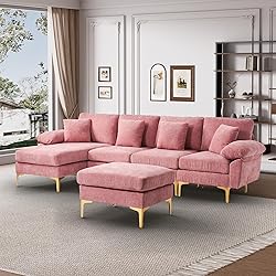 Wrofly U-Shaped Sectional Sofa Couch, 114" Comfy