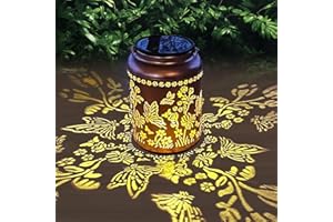 Kelvinlux Butterfly Solar Lanterns Outdoor Waterproof, 14.6'' Large Lamps, Upgraded 2000mAH Battery, Metal Christmas Gift, Birthday Gifts for Women Mom Grandma, Garden Yard Patio Lawn Pathway Decor