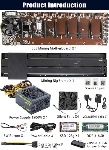 Stackable Mining Kit Crypto Miner Gpu Mining Rig Components Foyozisun Mining Rig Complete ...