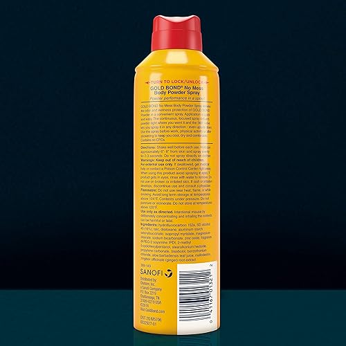 Gold Bond No Mess Body Powder Spray, Classic Scent in