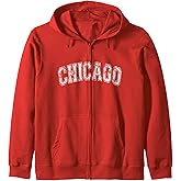 Chicago Classic Vintage I Illinois State Gift Zip Hoodie