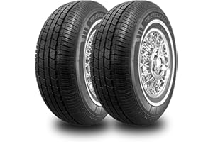 Set of 2 (TWO) Travelstar UN106 All Season 155/80R13 14mm White Wall Radial Passenger Car Tire- 155/80-13 79T + Two-Year Road Hazard Warranty Included 155/80/13 (Tire Only)
