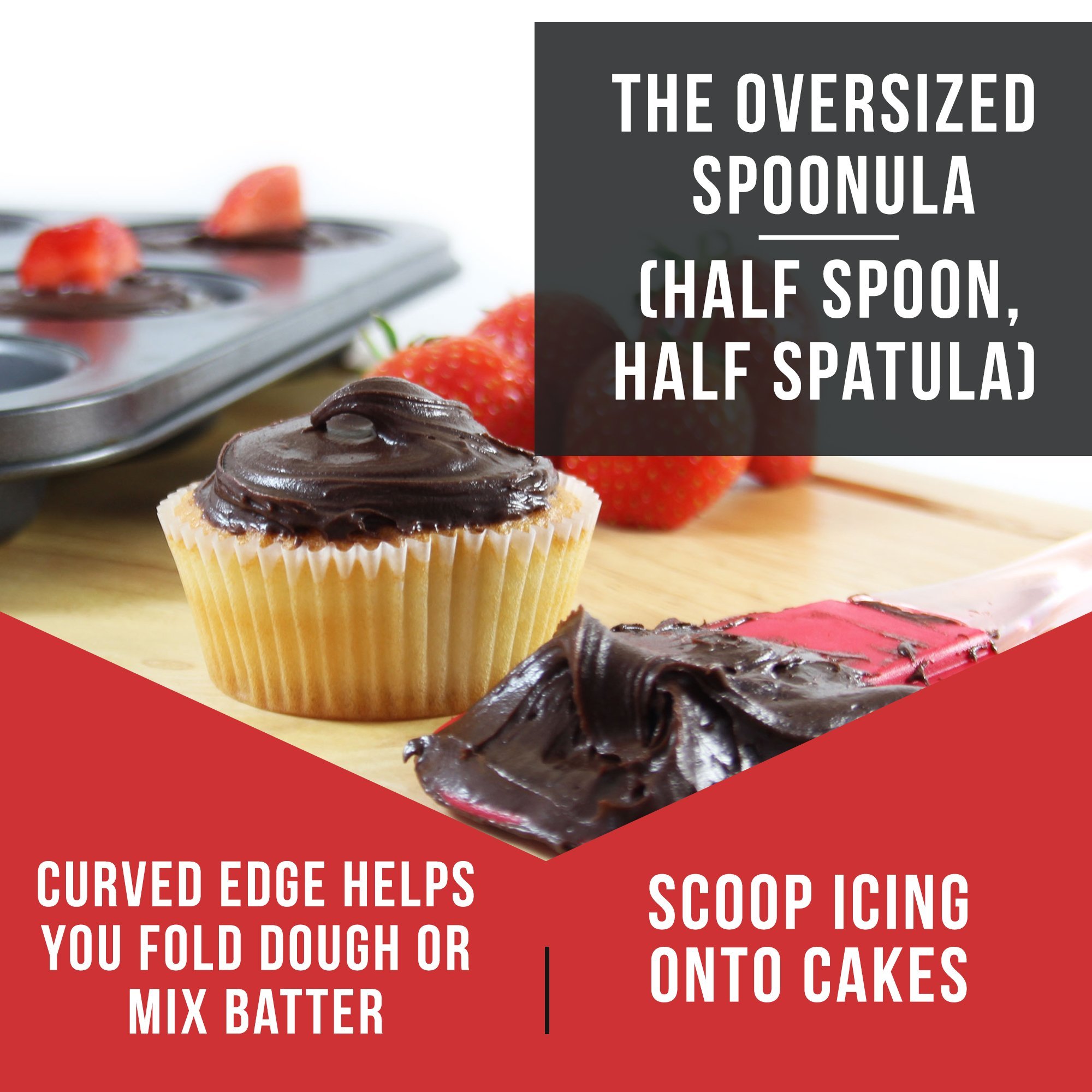 Latest 3-Piece Spatula Set - Multipurpose Silicone, Heat-Resistant, Nonstick, Flexible Spatulas for Icing, Basting, Frosting, Scraping Your Mixing Bowl