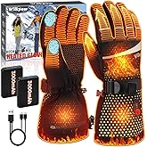 Heated Gloves for Men Women, Waterproof Electric Ski Gloves for Arthritis Relief, 7.4V Rechargeable Hand Warmer with Touchscreen for Winter Outdoor Work Skiing Hunting Motorcycling, Ideal Xmas Gifts