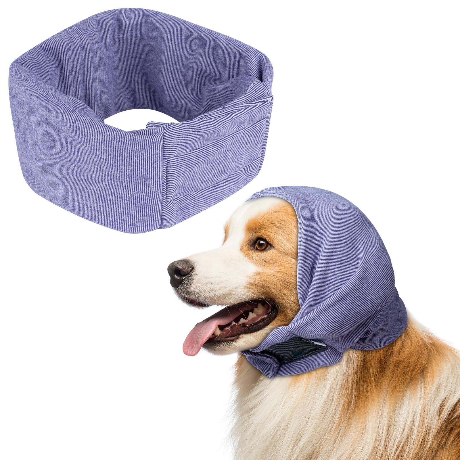 Aomig Dog Snood Ear Protectors, Dog Hat Neck and Ears Warmer, Dog Adjustable Ear Wrap, Dog Ear Muffs Noise Protection, Windproof and Cold-Proof Dog Snood Ear Protector for Anxiety Relief and Calming