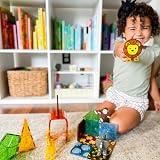 Magna-Tiles Safari Animals 25-Piece Set 3D Magnetic Tiles Clear Colors view 3