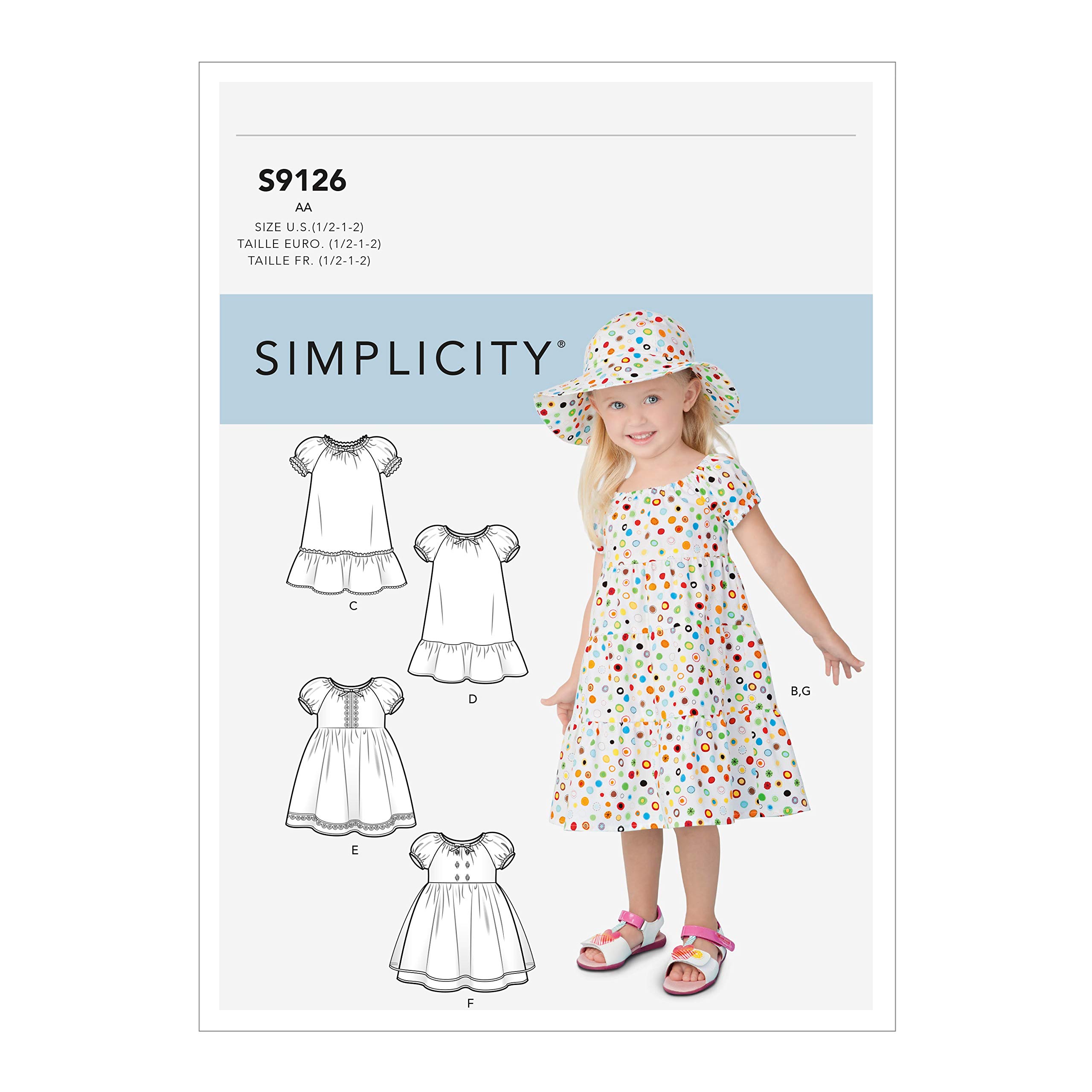Simplicity Sewing Pattern SS9126BB Toddlers' Dresses