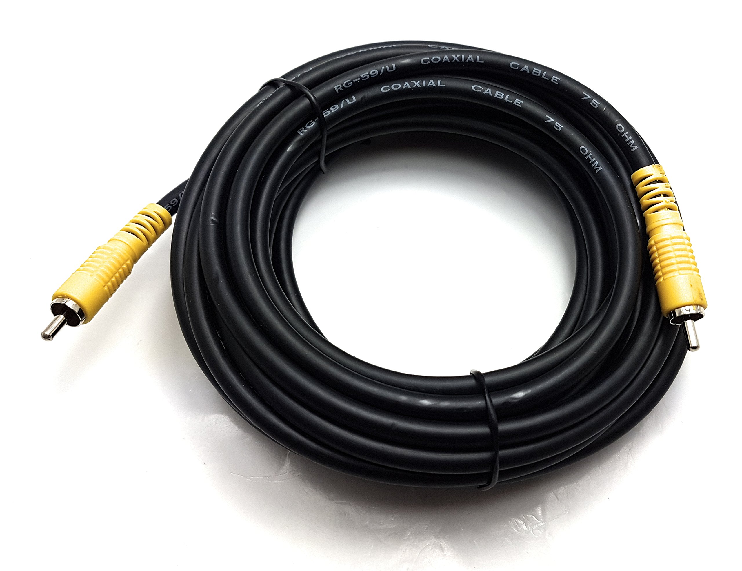 MainCore 7.5m long Phono to Phono (RCA to RCA) Digital Coaxial SPDIF Audio or Composite Video Cable Cord Lead (Available in 0.25m, 0.50m, 1.2m, 2m, 3m, 5m, 7.5m, 10m, 15m, 20m, 25m) (7.5m)