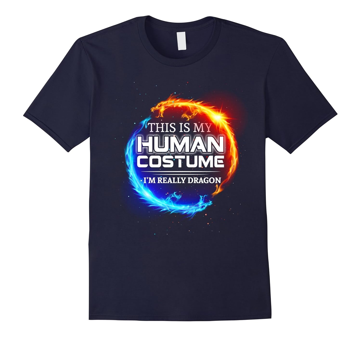 This Is My Human Costume I'm Really a Dragon Halloween Shirt-ANZ