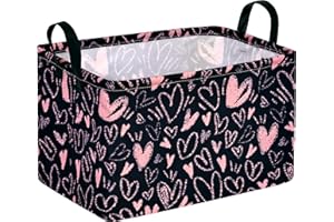 MAIZMZ Girls Basket Empty Gift Basket with Handles,Closet Shelf Storage Organizer Bins Girls Nursery hamper Kids Toys Books Box Room Decor