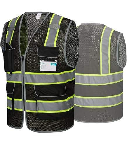 Uno Mejor High Visibility Safety Vest - 9 Pockets, 360° Reflective For Men & Women - View #4