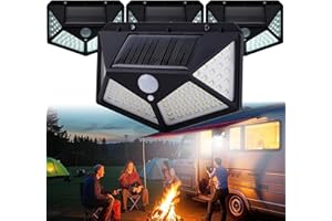 YOQVQOY 4 Pack Solar RV Porch Light with Motion Sensor, Waterproof LED Exterior Light for Motorhomes, Trailers, Campers, Food Trucks，Remote Control, 5th Wheels,RV Awning Lights for RVs, 3 Lighting Modes
