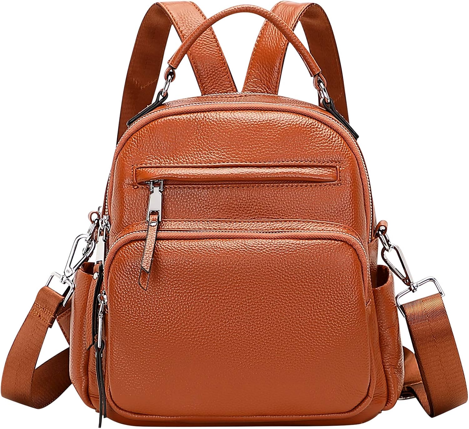 ALTOSY Genuine Leather Backpack for Women Small Convertible Backpack