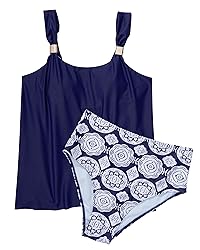 RXRXCOCO Women Tankini Bathing Suits Ruffle High