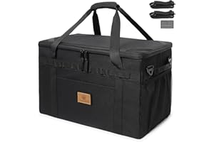 Lemubeane Tactical Camping Storage Bag Utility Tote Bag Camping Kitchen Organizer with Axe Holder & Shoulder Strap