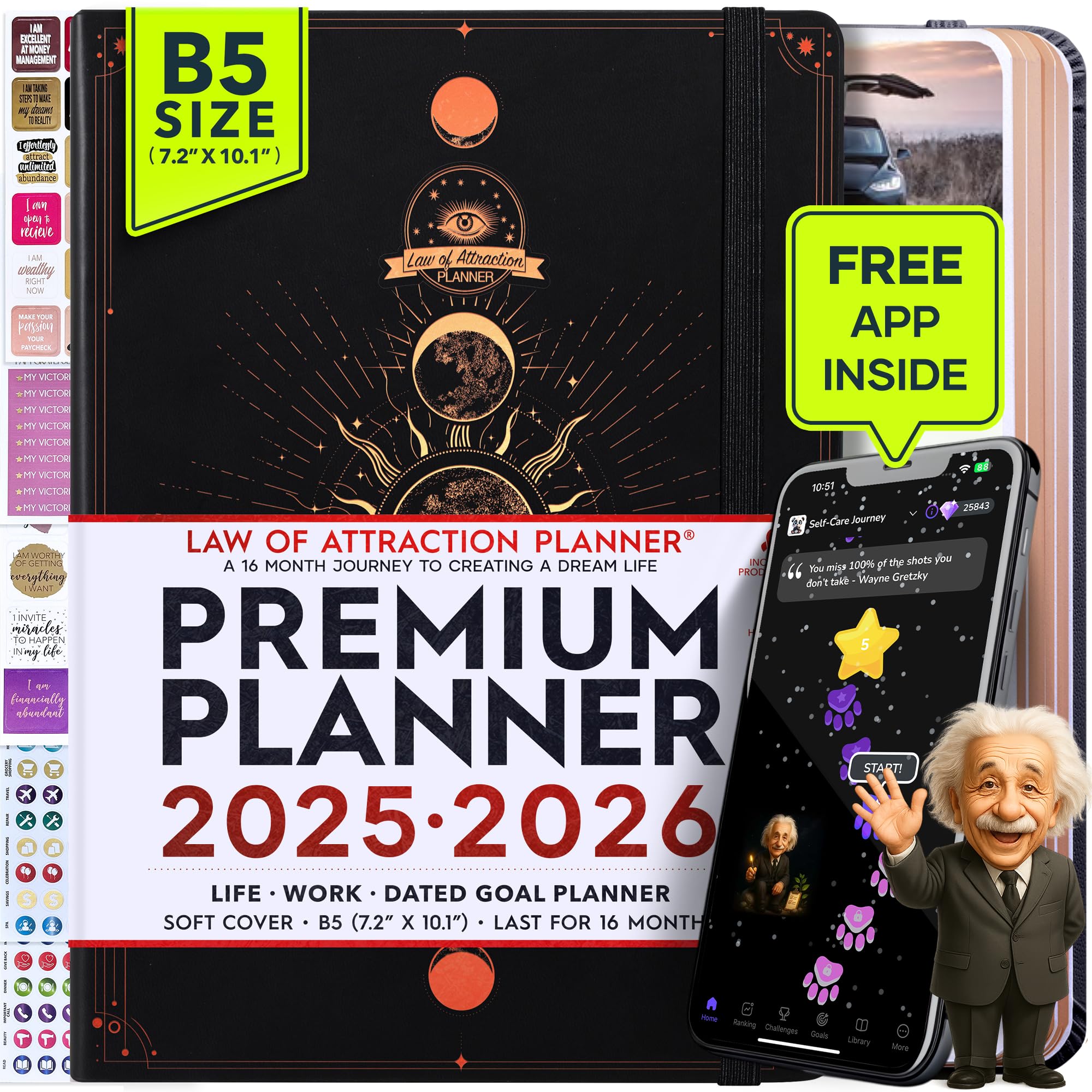 2025-2026 Planner Weekly and Monthly | 16-Month Life Planner to Increase Focus & Productivity | Reduce Overwhelm & Achieve Your Biggest Goals | Include Gift Box & Stickers | Sep 2025-Dec 2026 Image