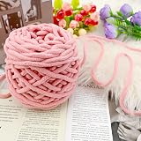 TSLBW Knitting Wool Yarn 4 x 100g Multi-Colored Soft Chunky Chenille view 5