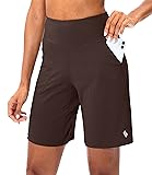 SANTINY Bermuda Shorts for Women with Zipper Pocket