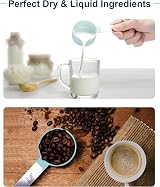 YC Kitchen Measuring Cups and Spoons Set of 8 Stainless Steel Handle view 8