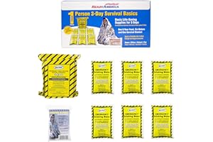 QUAKEHOLD! Ready America The Survival Box, 1-Person, 3-Day Emergency Kit Includes 5 Year Emergency Food, Water, Emergency Blanket Portable Disaster Preparedness Go-Bag for Earthquake, Fire, Flood, Hurricane