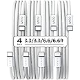 LISEN for iPhone 16 15 USB C to USB C Fast Charging, 60W 4-Pack USB C Cable Type C Fast Charging Charger Cable for iPhone 16 15,Samsung S24 S23 iPad Pro 13 12.9 11 inch, iPad Air 5,White
