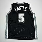 Facsimile Autographed Stephon Castle San Antonio Black Reprint Laser Auto Basketball Jersey Size Men's XL