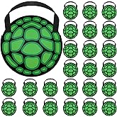 Aliceset 24 Pcs Turtles Party Favor Bags Nonwoven Reusable Tote Bags with Handles for Goodie Snack Treat Candy Turtle Theme Party Supplies Carnival Game Video Birthday Gift Decoration, 10.24 Inches