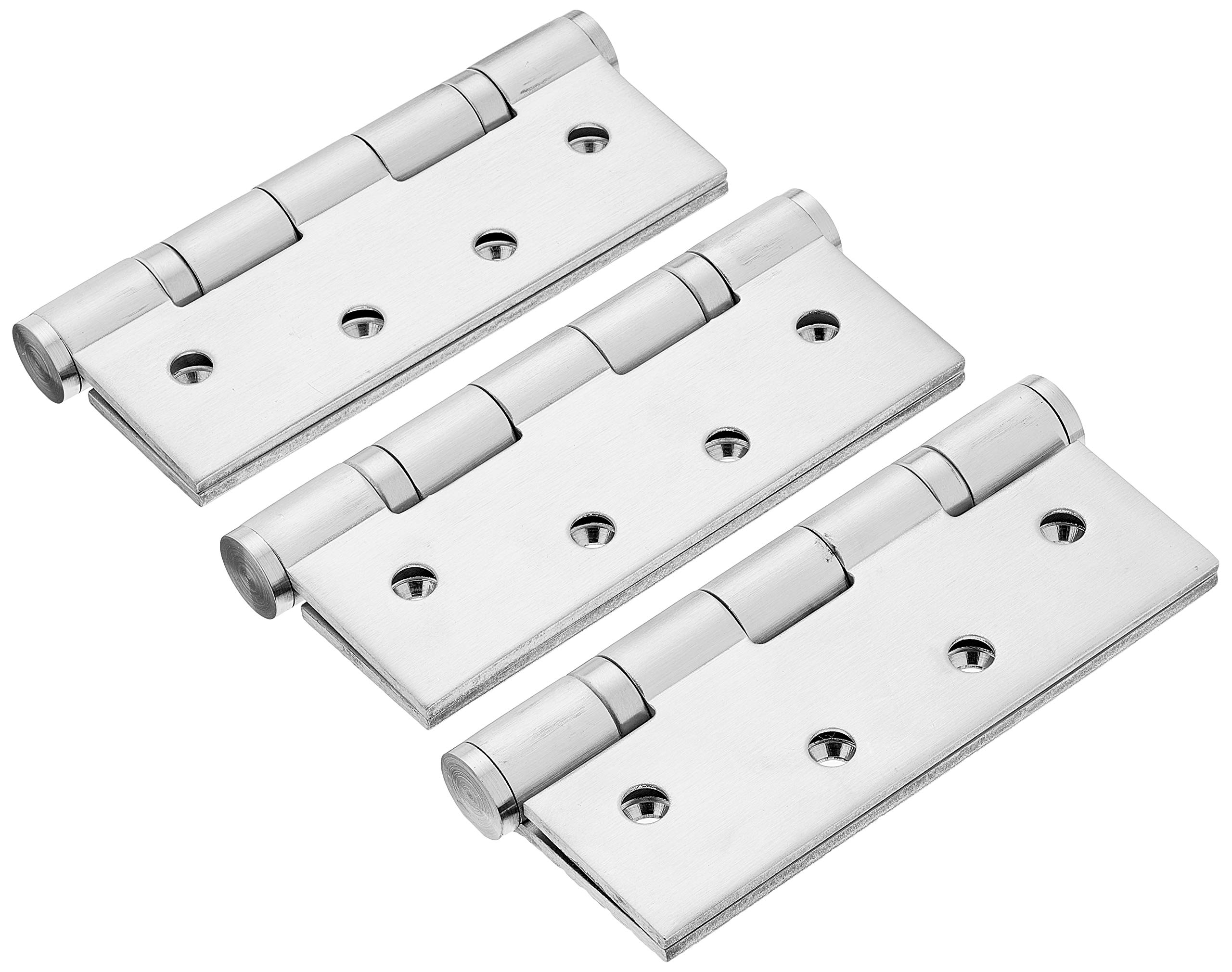 Excel XL835X3 1 1/2 Pair 4" x 3" Ball Bearing Fire Door Hinges Satin Stainless Steel - 3 Pack