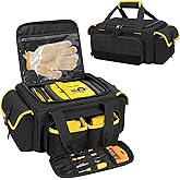 Rexmica Air Compressor Carrying Bag Compatible with DEWALT DCC020IB 20V Max Tire Inflator, Portable Tire Inflator Storage Bag Fit for DEWALT DCC020IB Air Compressor, Charger, Battery, Black