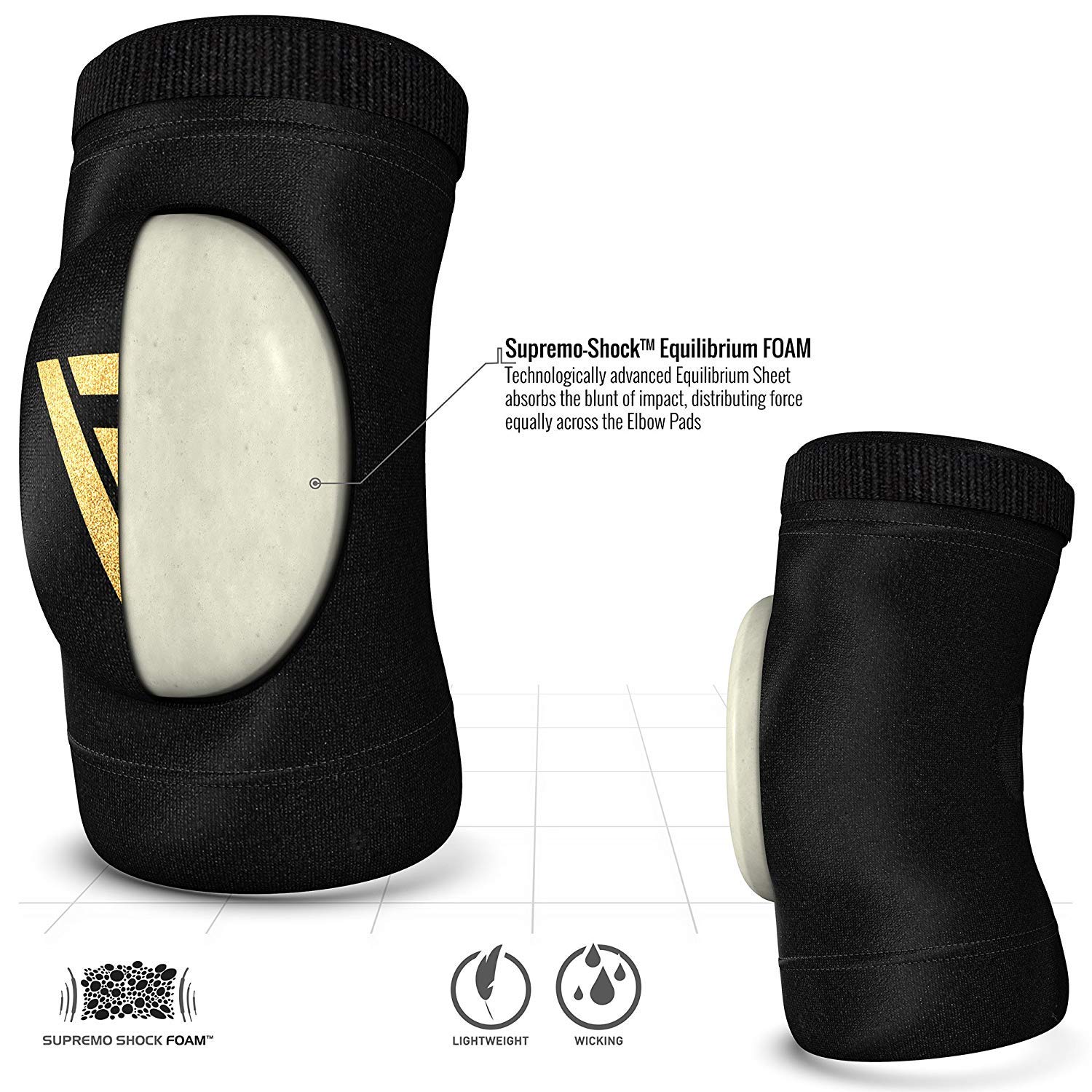 RDX MMA Elbow Support Brace Sleeve Pads Guard Bandage Elasticated Shield Protector,Black,Large, Large, Black: Industrial & Scientific