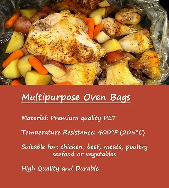 THEAKO 15COUNT COOKING ROASTING BAGS SUITABLE SIZE (12 X 15 INCH) OVEN FOR CHICKEN MEAT FISH AND VEGETABLE