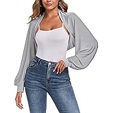 ZAFUL Y2K Bolero Fall Long Sleeve Cardigan Cropped Open Front Shrug 2025 Sweater Women