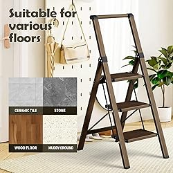 Taranta 3 Step Ladder, Portable Folding Ladder with