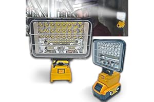 BYCZONE LED Work Light Cordless handhelp for Dewalt 20V Battery，60W 4500ML LED Portable Light,Protection Two USB Charging Port LED Light for Outdoors and Job site Lighting.(No Battery)