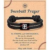 Tarsus Baseball/Football/Soccer Gifts for Boys, Faith Cross Braided Bracelet Easter Valentines Christmas Birthday Gifts for Boys Men
